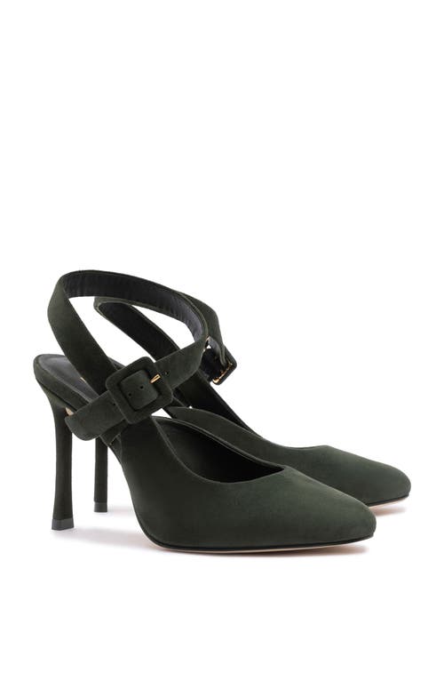 Shop Larroude Deena By Larroudé Pump In Deep Olivine