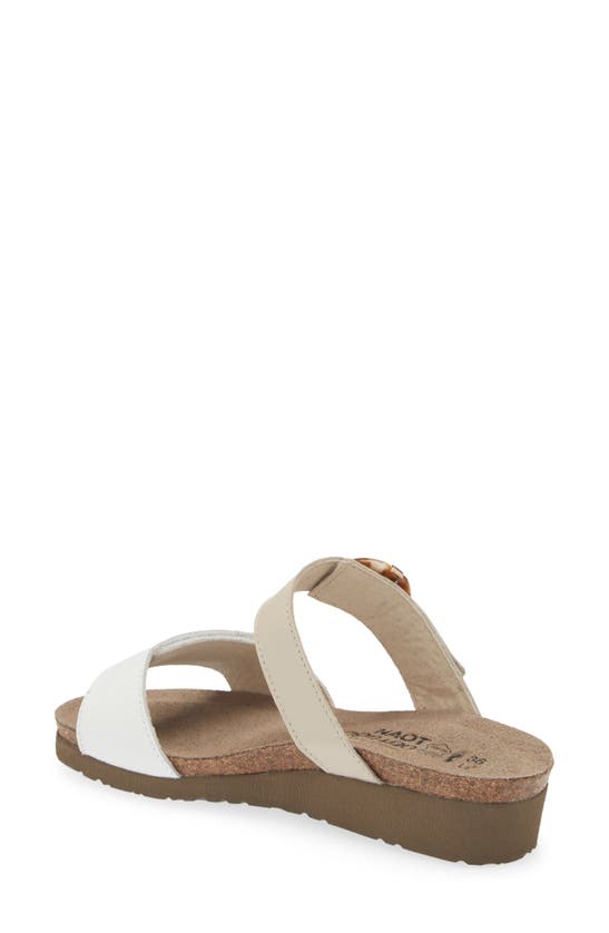 Shop Naot Anabel Wedge In Soft White/ Soft Ivory