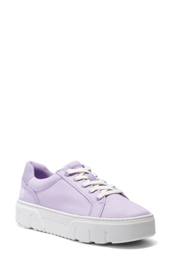 Timberland Laurel Court Platform Sneaker In Light Purple Canvas