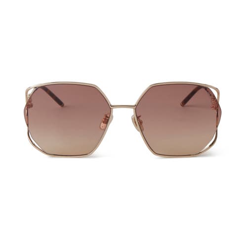 Mulberry Willow Metal Sunglasses in Gold-Teak at Nordstrom