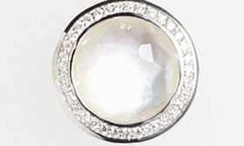 Ippolita Stella Lollipop Pendant Necklace In Mother-of-pearl Doublet With Diamonds In Silver/white Mother Of Pearl