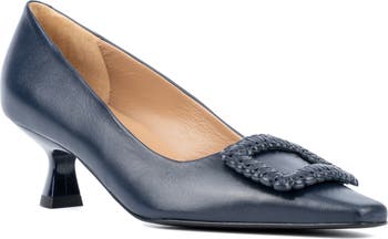 Aurelia Buckle Weatherproof Pointed Toe Pump