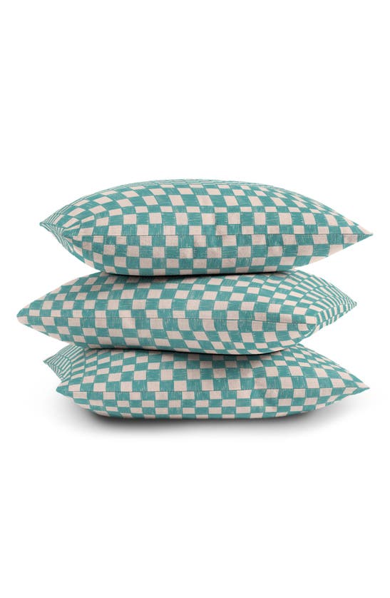 Deny Designs Alice Check Accent Pillow In Blue