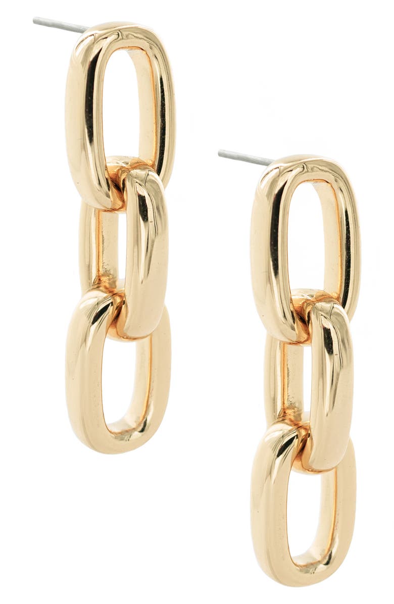 UNCOMMON JAMES BY KRISTIN CAVALLARI Chain Link Drop Earrings, Main, color, GOLD