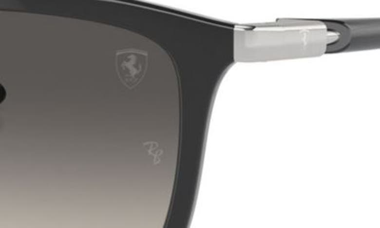 Shop Ray Ban Ray-ban X Scuderia Ferrari 54mm Gradient Square Sunglasses In Grey