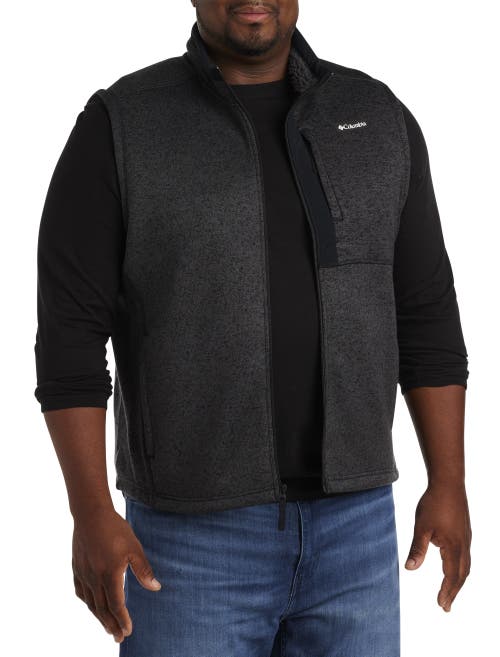 Shop Columbia Sweater Weather Vest In Black Hthr