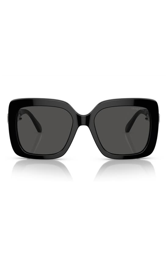 Swarovski 55mm Square Sunglasses In Black Grey