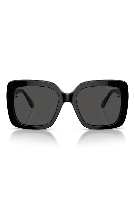 Swarovski Crystal-embellished Sunglasses In Black Grey