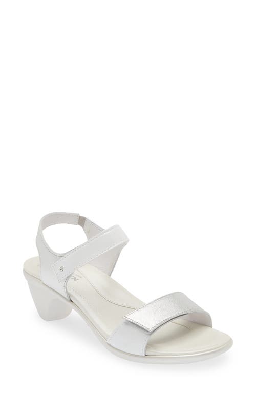 Naot Extant Sandal In Silver/pearl White