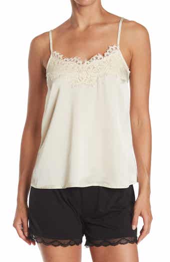 Secret Lace Allover Lace Lined Cami In Grey