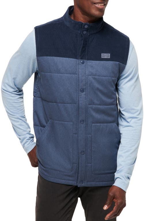 TravisMathew Business Class Quilted Vest Total Eclipse at Nordstrom,