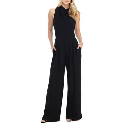 Gal Meets Glam Collection Melanie Lace Back Wide Leg Jumpsuit, Black