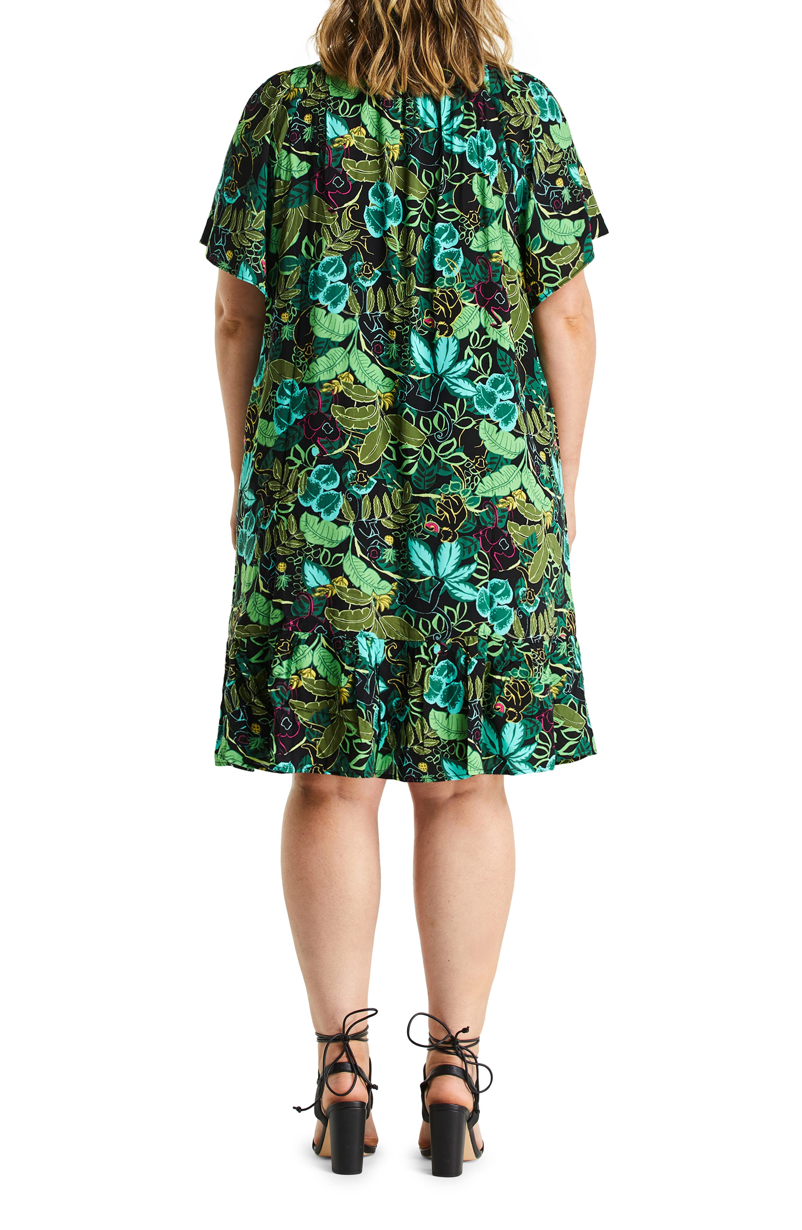 Estelle Wild Heart Leaf Print Dress 