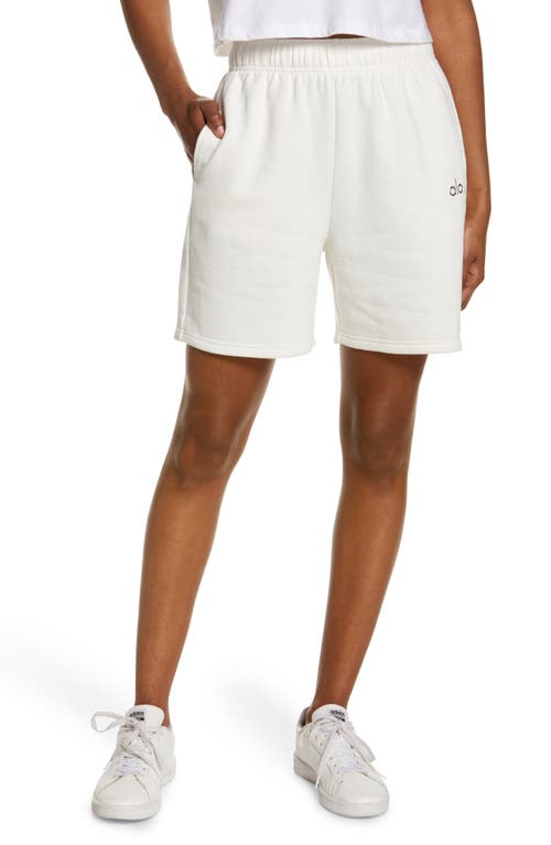 Alo Accolade Sweat Shorts in Ivory