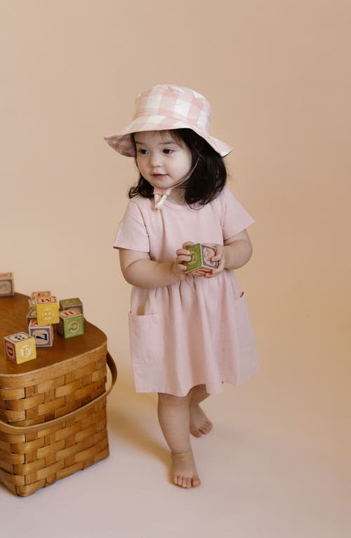 Shop Pehr Playground Organic Cotton Dress In Soft Peony