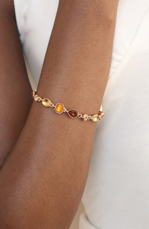 Ettika Crystal Chain Bracelet In Rust