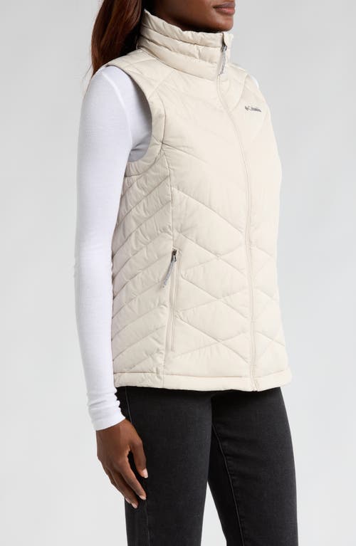 Shop Columbia Heavenly Ii Water Repellent Quilted Vest In Dark Stone