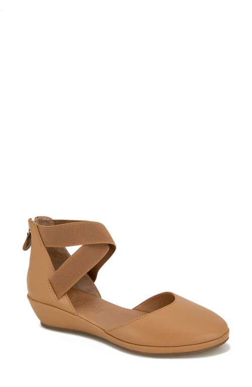 Gentle Souls BY KENNETH COLE Signature Noa Elastic Strap d'Orsay Sandal Camel Leather at Nordstrom,