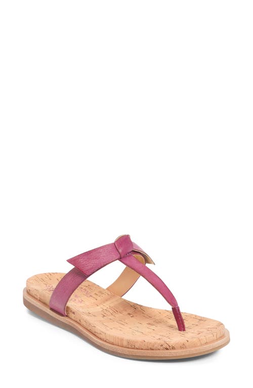 Kork-Ease T-Strap Sandal in Purple Leather