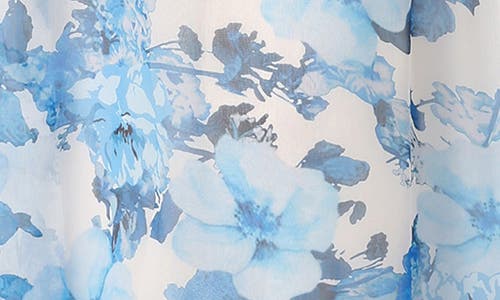 Petal And Pup Petal & Pup Lucah Floral Ruffle Cutout Maxi Dress In Blue