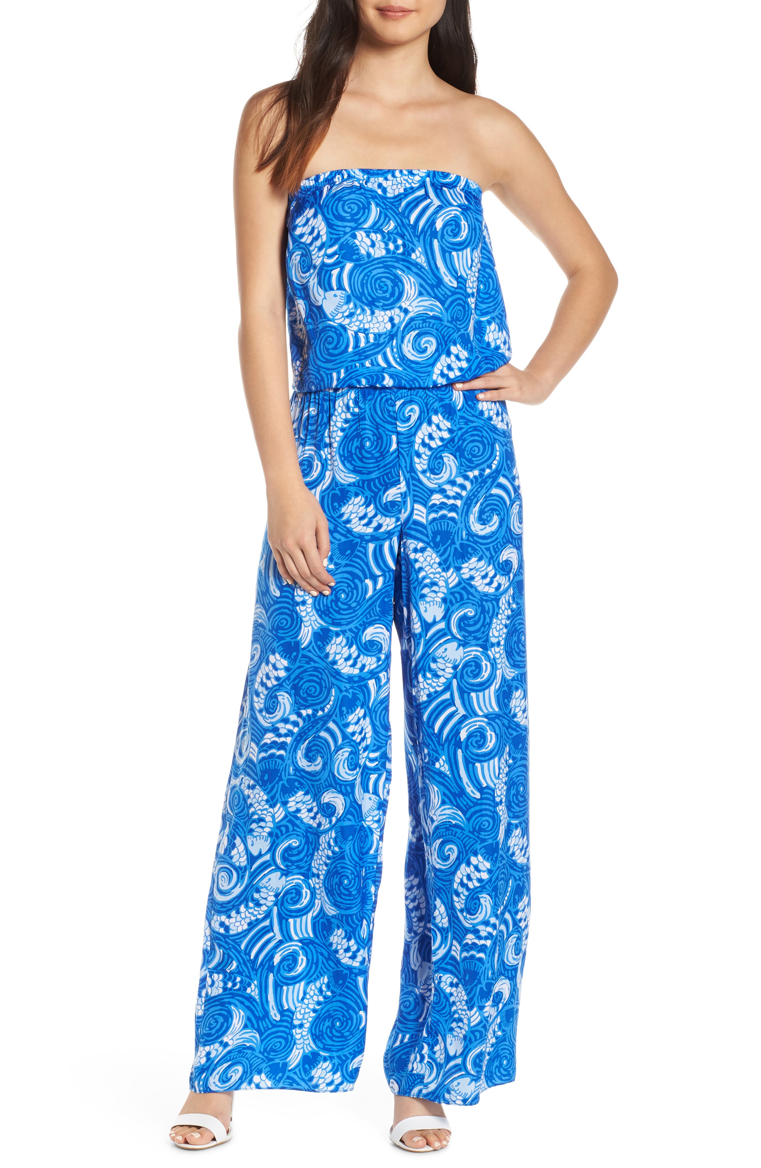 lilly pulitzer strapless jumpsuit