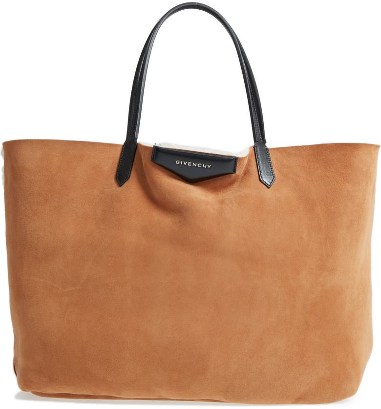 Givenchy Antigona Genuine Shearling Suede Reversible Tote Givenchy Antigona Genuine Shearling