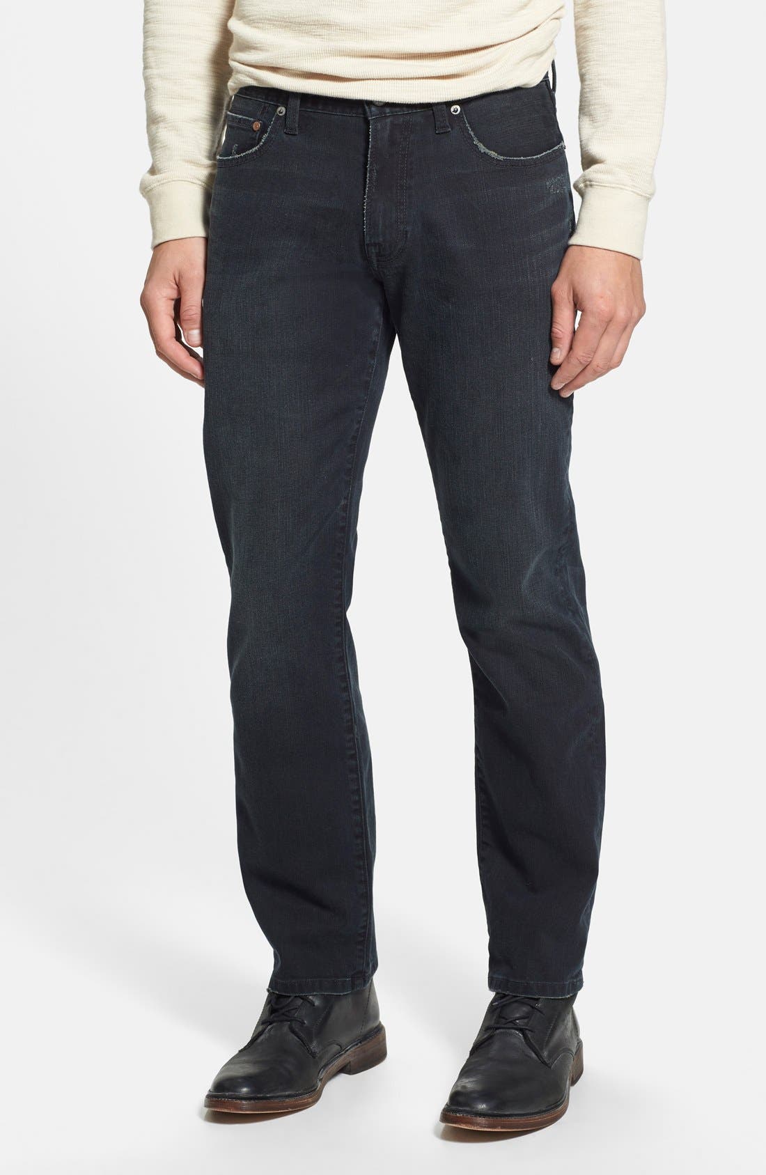 Lucky Brand '221 Original' Straight Leg Jeans (Black Obsidian) Nordstrom