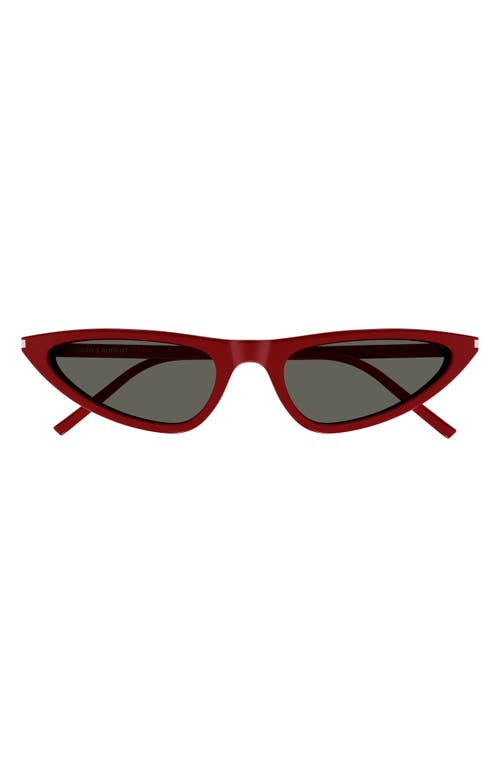 Shop Saint Laurent 55mm Cat Eye Sunglasses In Red