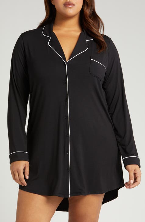 3 Pack Women's Sleep Shirt Long Sleeve Nightgowns for Women Soft Cotton  Sleepwear Ladies Print Tee Sleep Dress
