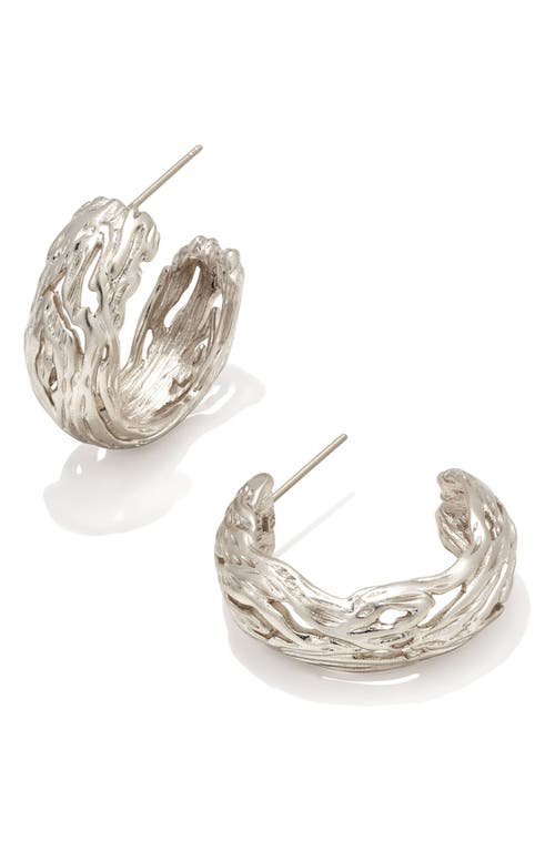 Kendra Scott Caprise Hoop Earrings in Rhodium at Nordstrom