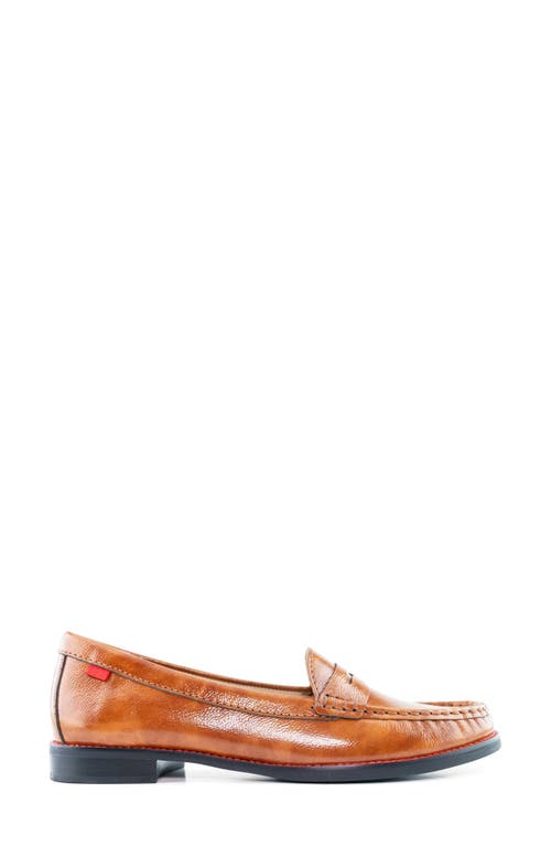 Shop Marc Joseph New York East Village Penny Loafer In Cognac Stained Patent