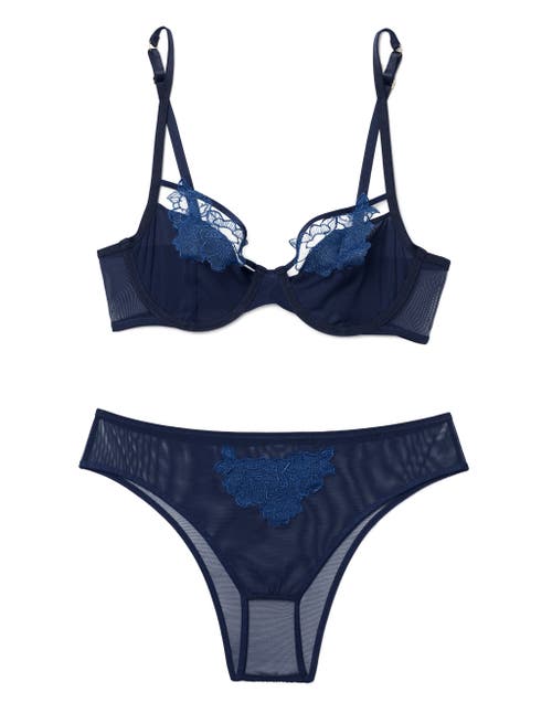Adore Me Andy Unlined Demi Bra In Dark Blue