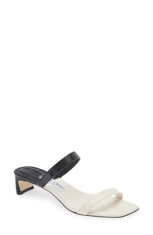 Shop Jimmy Choo Kyda Colorblock Slide Sandal In Latte/black