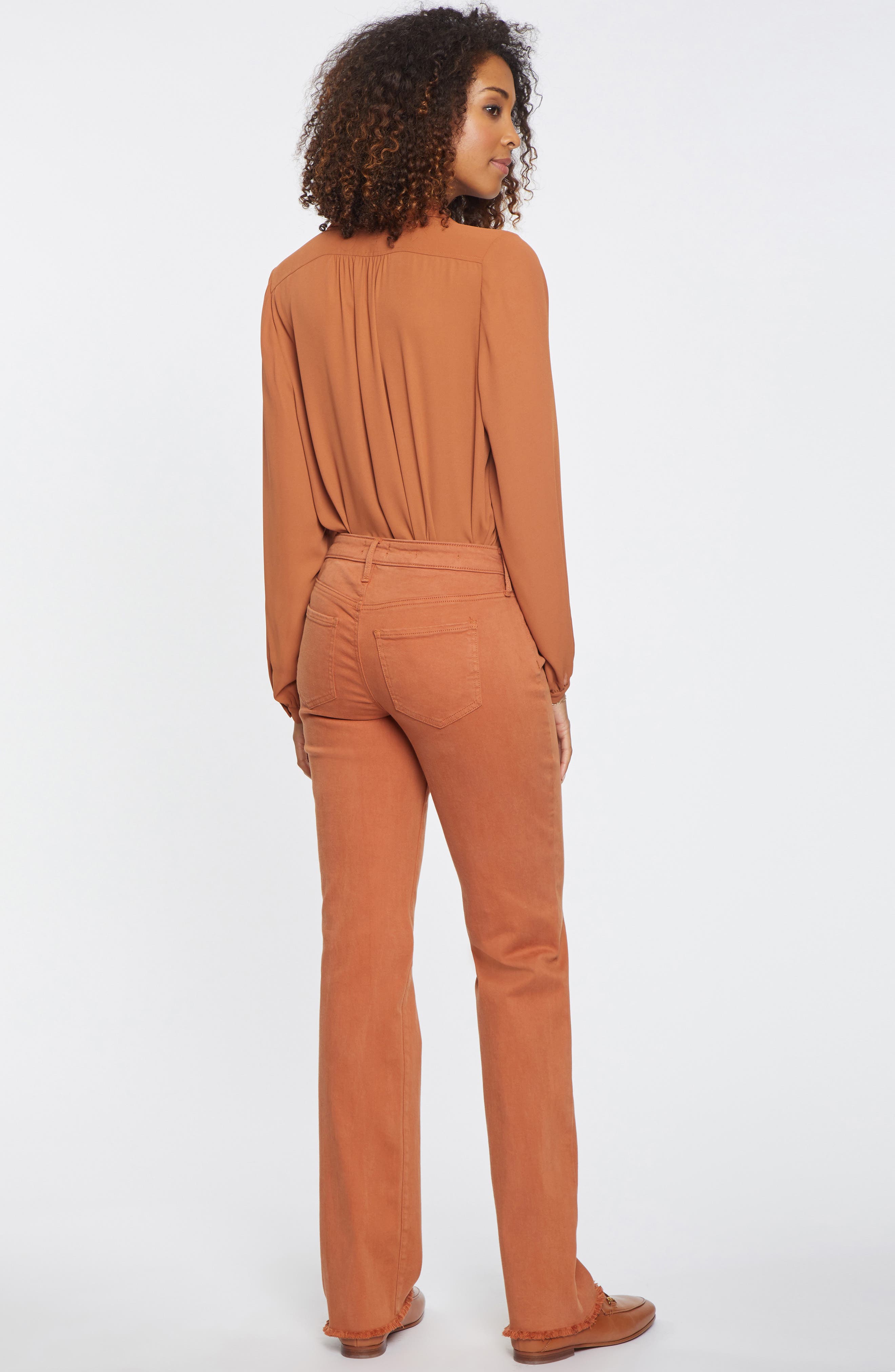 nydj relaxed straight leg cuff jeans