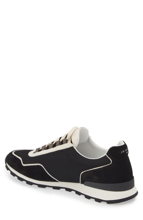 Shop Jm Weston Animation On My Way Ghillies Knit Sneaker In Beige/grey/black