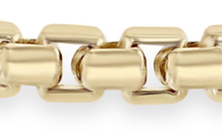 Shop Zoë Chicco Box Chain Bracelet In Yellow Gold