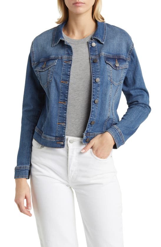 Shop Caslon Classic Denim Jacket In Medium Light Wash