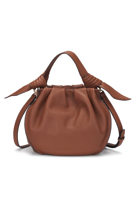 Shop Oryany Selena Leather Bucket Bag In Toffee Tan