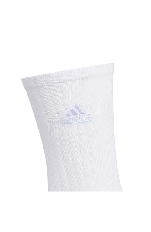 Adidas Originals Adidas 3-pack Aeroready Classic Cushioned Crew Socks In White/grey