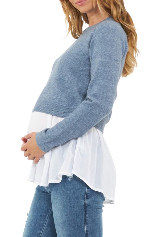 Shop Ripe Maternity Detachable Maternity/nursing Top In Denim Marle