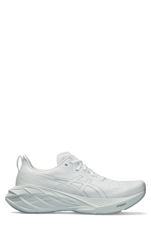 ® ASICS Novablast 4 Running Shoe in White/Pale Mint