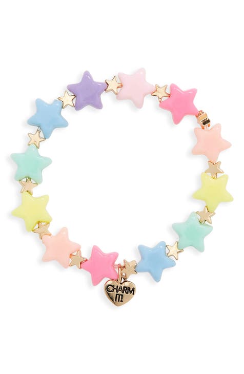 Multicolor Enamel Flower Bracelet - Girls & Teens