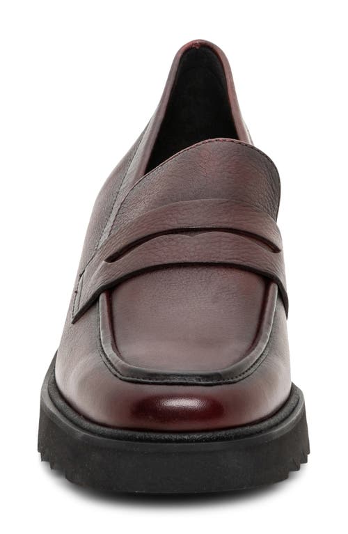 Ara Prism Platform Penny Loafer In Amarone
