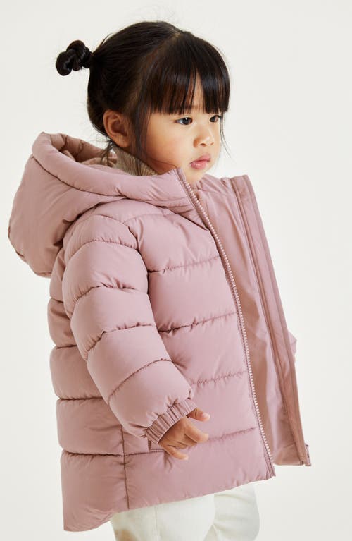 Shop Next Kids' Hooded Puffer Jacket In Pink