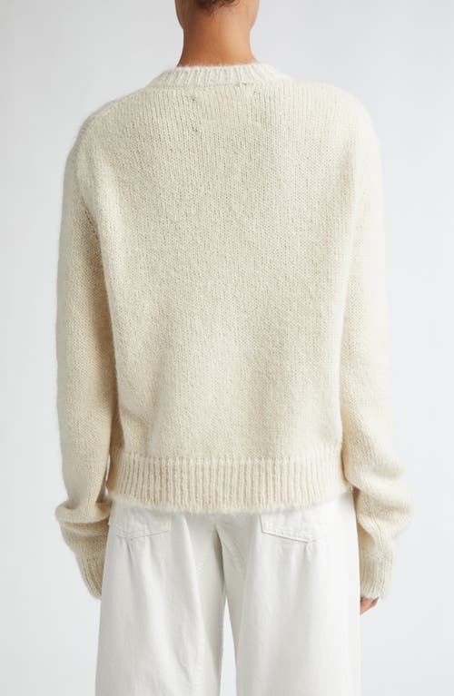 Shop Jil Sander Shrunken Alpaca Blend Sweater In Chalk