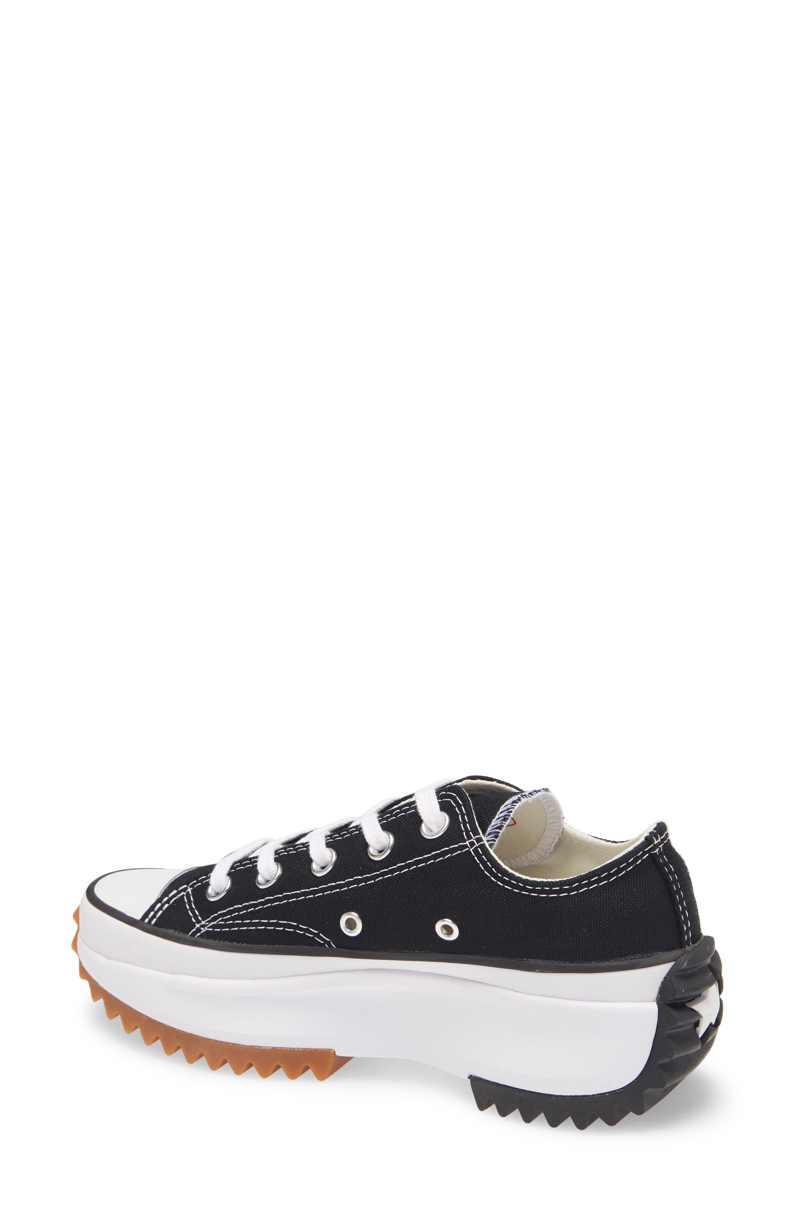 converse run star low black