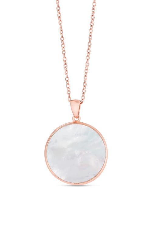 Lily Nily Kids' Mother-of-Pearl Pendant Necklace in Rose Gold at Nordstrom