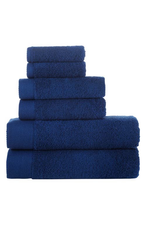 Brooks Brothers 6-piece Solid Signature Cotton Towel Set In Navy