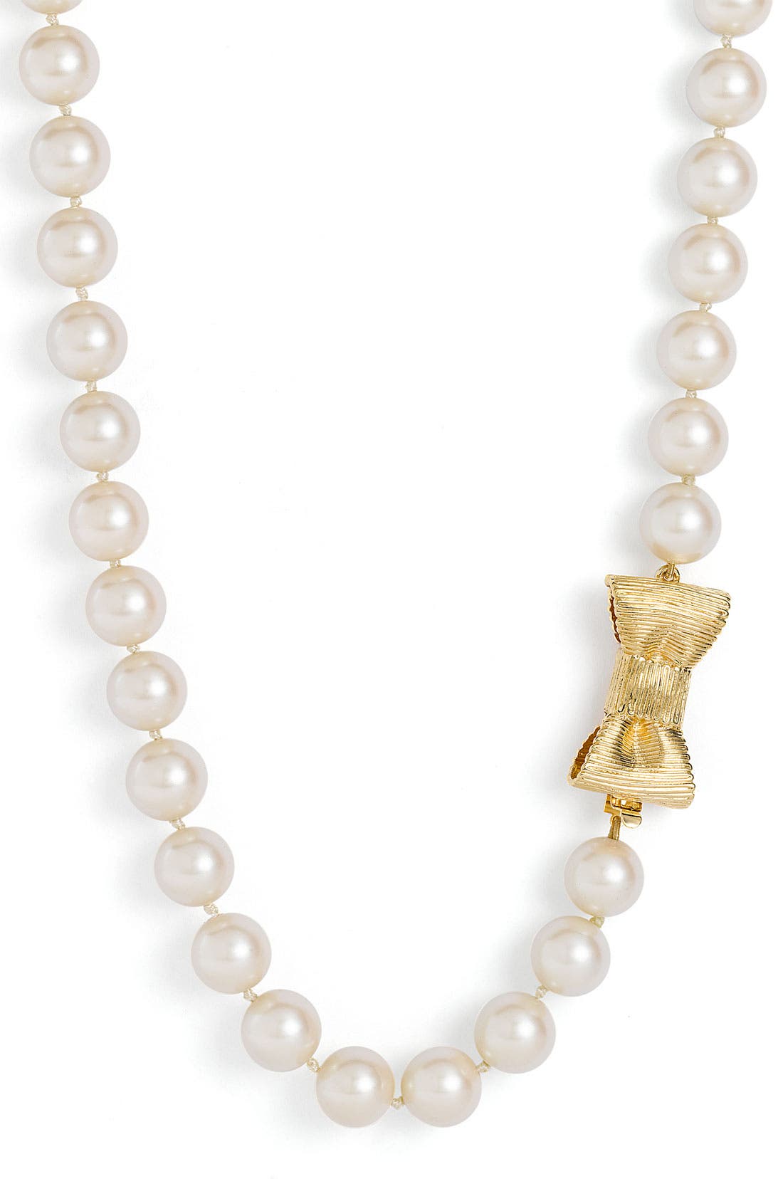 kate spade new york 'all wrapped up' glass pearl long necklace Nordstrom