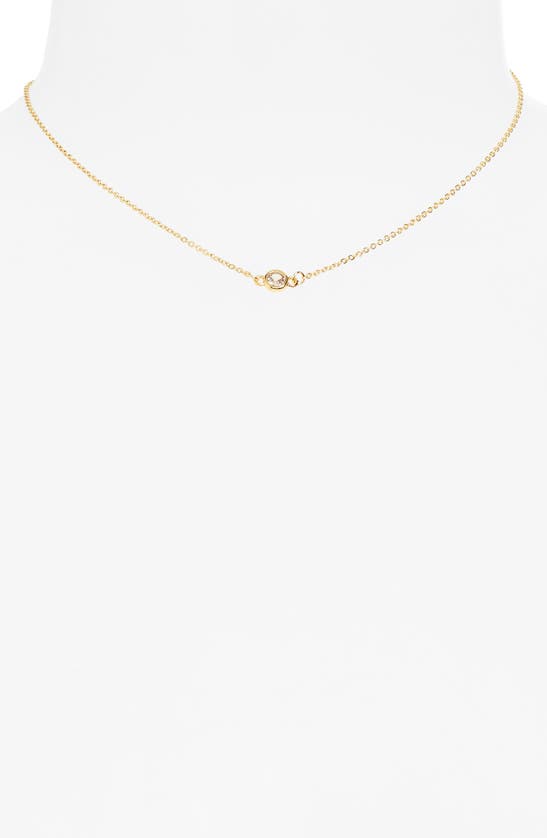 Shop Bp. Cubic Zirconia Pendant Necklace In 14k Gold Dipped